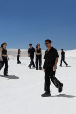 Load image into Gallery viewer, The Asili duo zipper jeans is a black denim jeans
