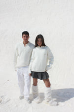 Load image into Gallery viewer, The Asili Ultimate Fur sweater in the colour snow
