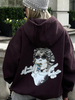 Load image into Gallery viewer, (HABAYTAK BL SHETA) حبيتك بالشتاء hoodie comes in the color plum
