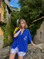 Load image into Gallery viewer, The أصيلي MADNESS KNIT SHIRT in the color Royal Blue
