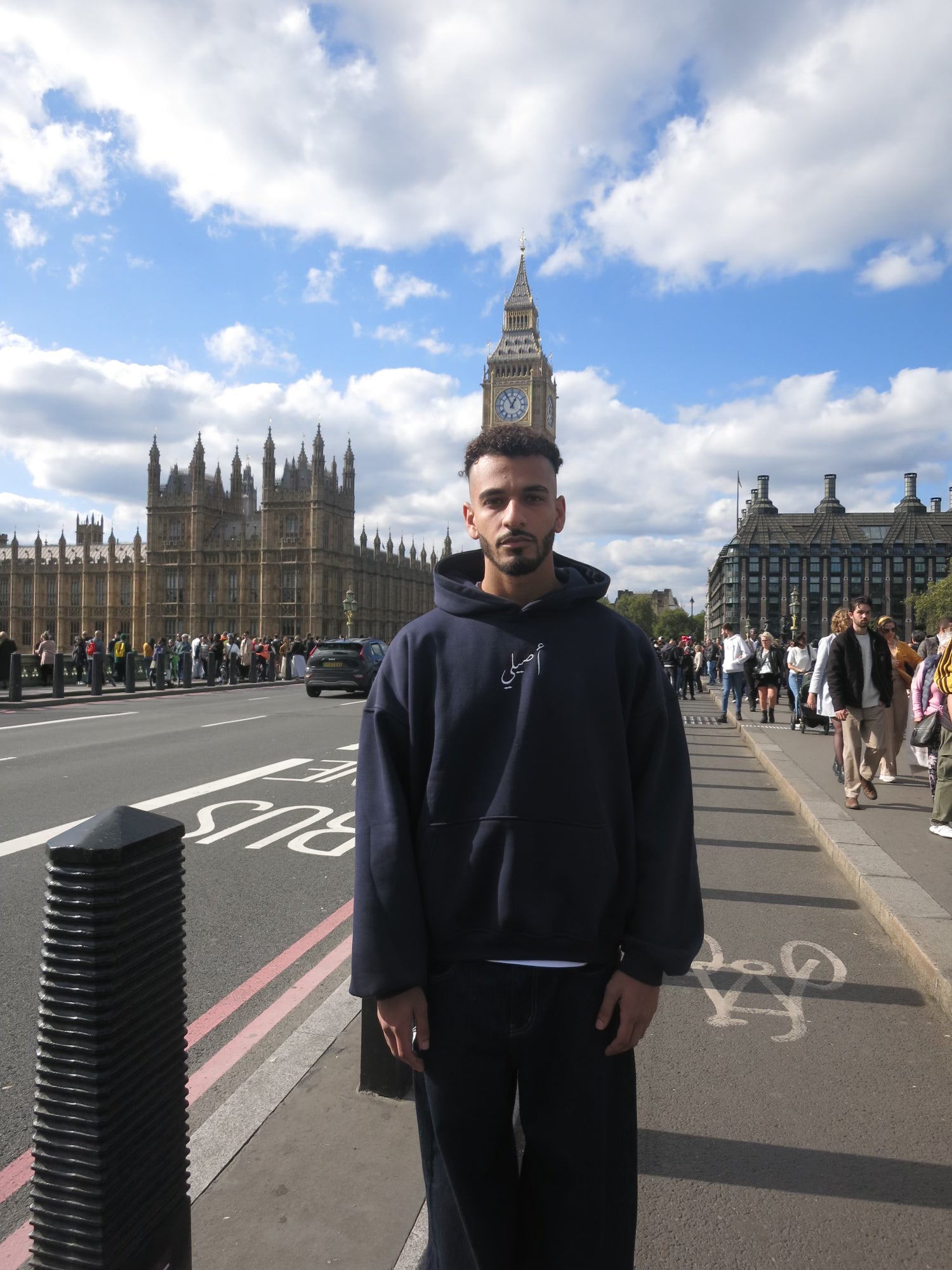 (SET-ELKOL) ست الكل hoodie comes in navy blue colour