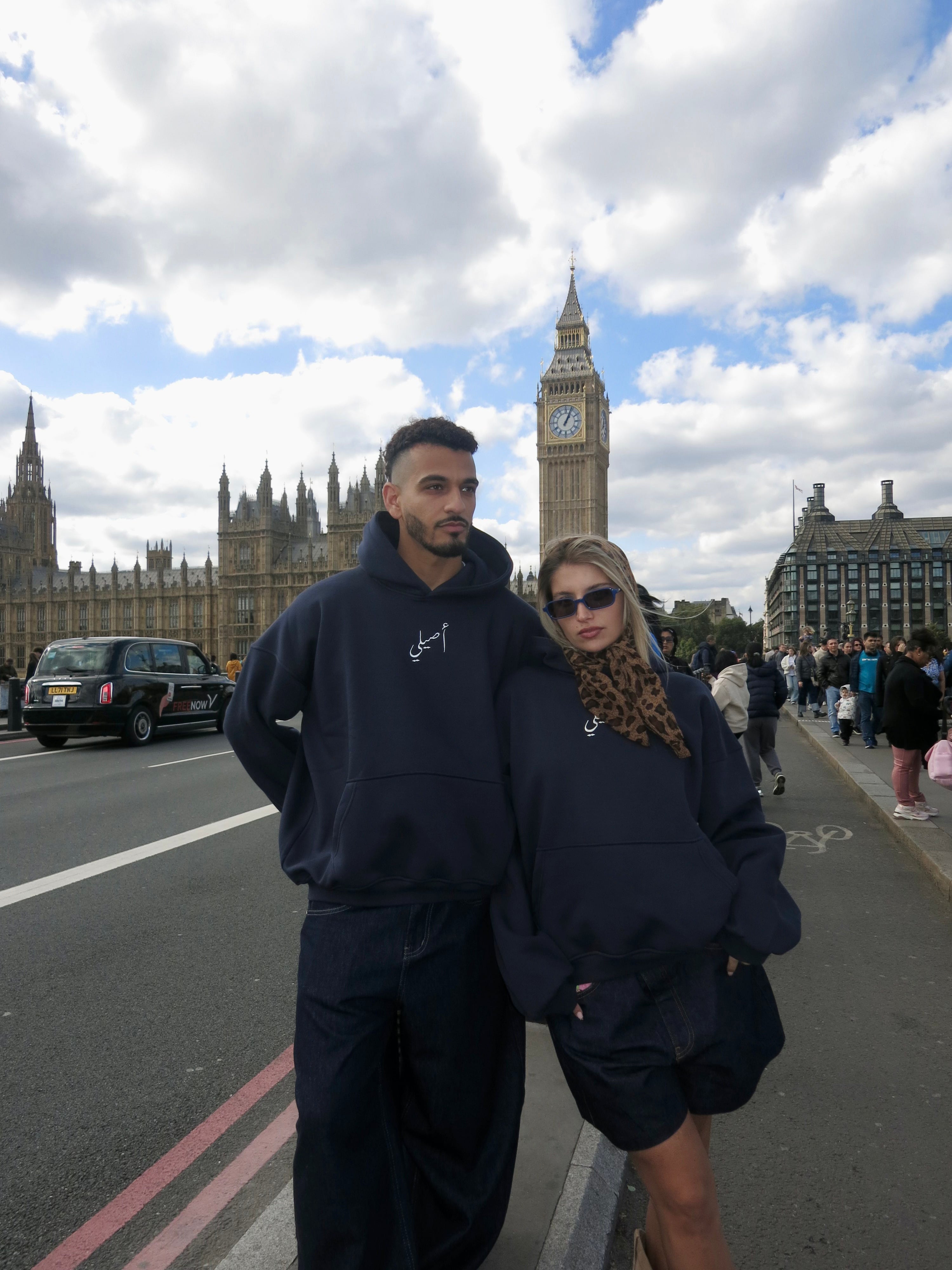 (SET-ELKOL) ست الكل hoodie comes in navy blue colour