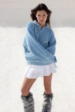 Load image into Gallery viewer, The Asili Ultimate Fur sweater in the colour blue
