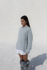 Load image into Gallery viewer, The Asili Ultimate Fur sweater in foggy grey
