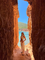 Load image into Gallery viewer, The limited edition أصيلي Multi-Way Cargo in creamy white X RED EMBROIDERY
