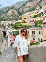 Load image into Gallery viewer, The Ghandi polo T-shirt in offwhite.
